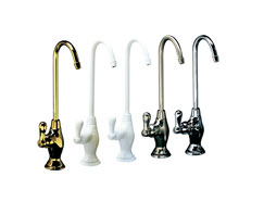 Various style and finishes of Cold only Dispensing faucets