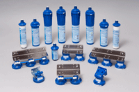 Waterline's i-Select program allows you to customize your filtration treatment train to meet your application.   Various filter replacement cartridges for you commercial filter applications.  Filter heads single, twin and triple are available in the Filter Head Assembly tab 